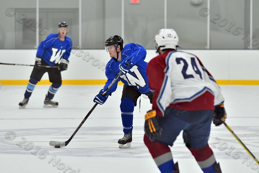 Wheaton College Men\'s Ice Hockey vs Middlesex Community College. - Photo By: KEITH NORDSTROM